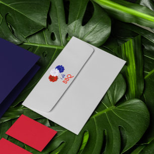 Enveloppe Je fais du BBQ Fleur patriotique