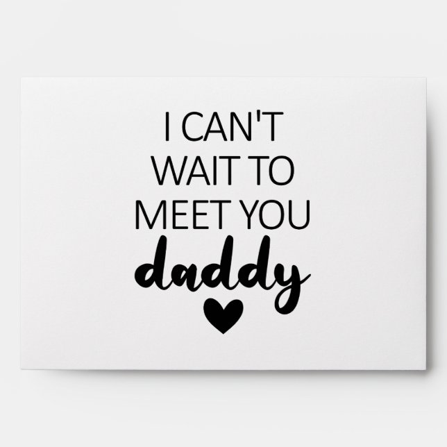 Enveloppe Je ne peux pas attendre de vous rencontrer Papa Gr (Devant)