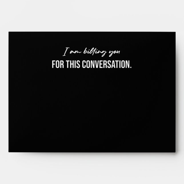 Enveloppe Je Te Facture Pour Cette Conversation (Devant)