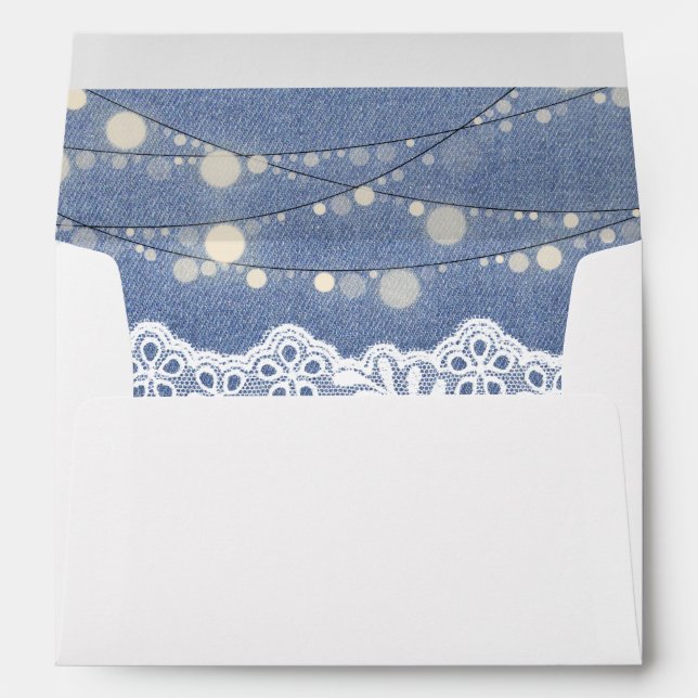 Enveloppe Jean Lace & String Lights (Dos (Bas))