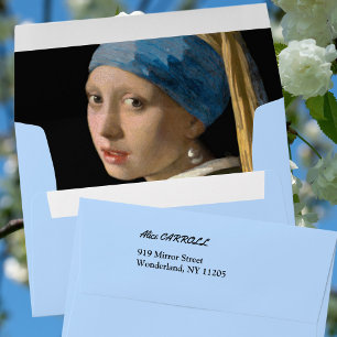 Enveloppe Johannes Vermeer - Fille avec une oreille perle