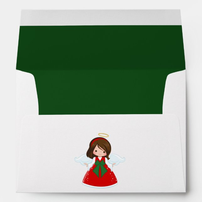 Enveloppe Joli ange de Noël (Dos (Bas))