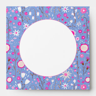 Enveloppe Joli bleu Fleur sauvage botanique Floral