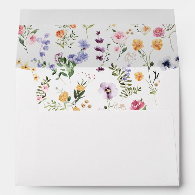 Enveloppe Joli Jardin Floral Meadow Fleur sauvage (Dos (Bas))