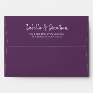 Enveloppe Joli mariage d'aquarelle violet