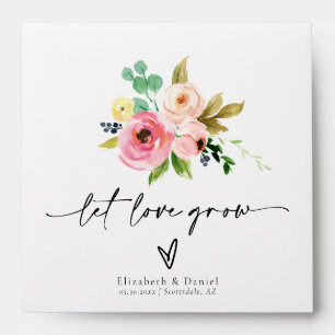 Enveloppe Joli paquet de graines cadeau de mariage bohème ro