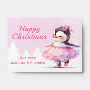 Enveloppe Joli Penguin Ballerina Cadeau de Noël en espèces