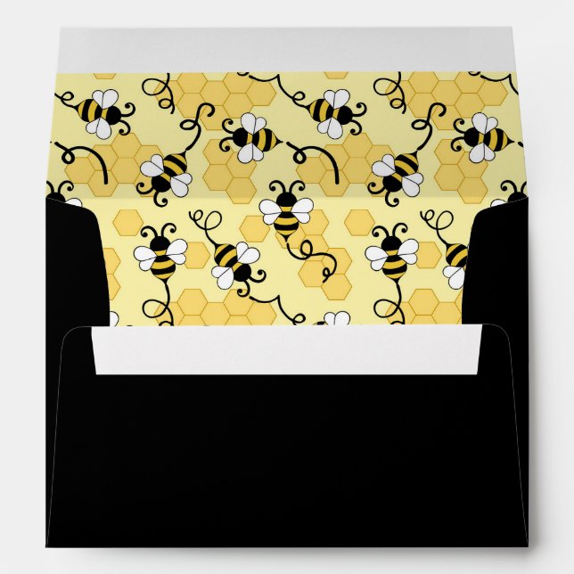 Enveloppe Joli petit motif abeilles (Dos (Bas))