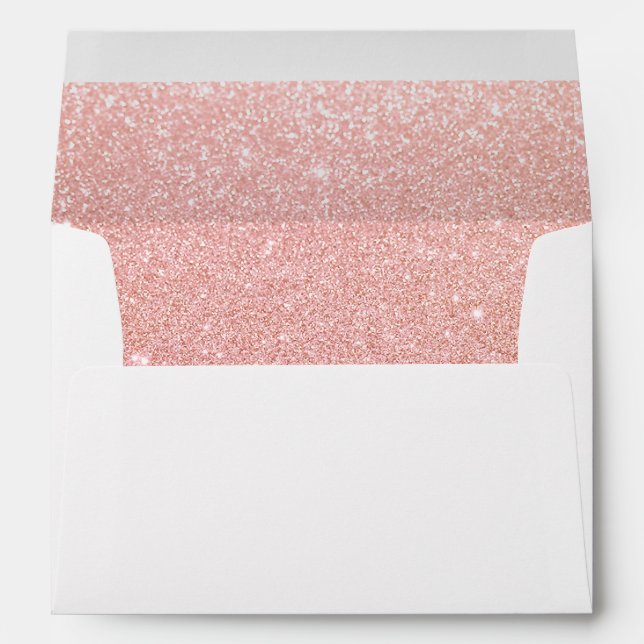 Enveloppe Joli salon de beauté Parties scintillant rose mode (Dos (Bas))