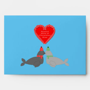 Enveloppe Joli Seals de baiser de Noël