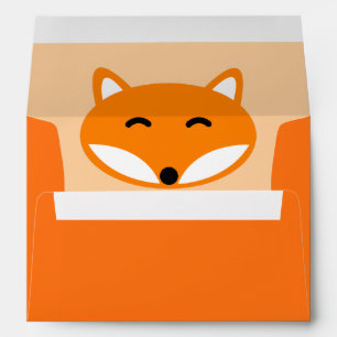 Enveloppe Jolie fête d'anniversaire de dessin animé renard o