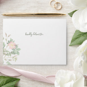 Enveloppe Jolie invitation formelle de rose sauvage antique 
