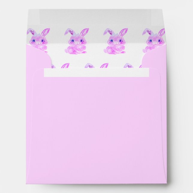 Enveloppe Jolies lapins de Pâques jardin d'enfants Filles Ca (Dos (Bas))