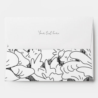 Enveloppe Jolies plantes et fleurs en ligne simple
