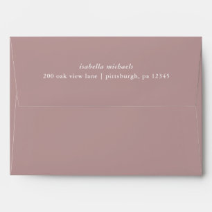 Enveloppe Joty Dusty Rose Retour Nom et Mariage d'adresse
