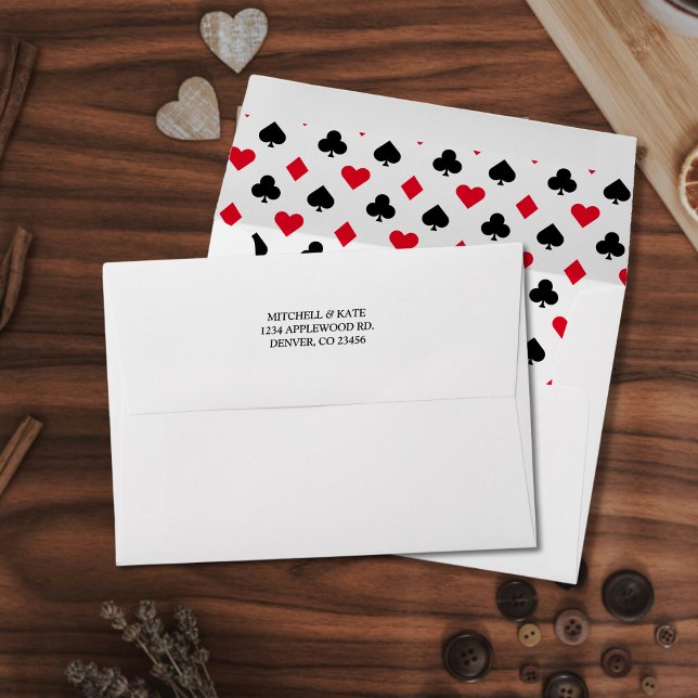 Enveloppe Jouer un Motif de carte (Playing Card Suit Pattern Envelope
)
