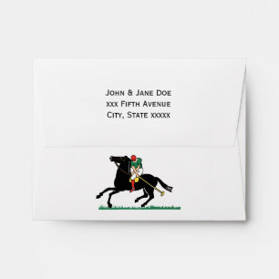 Enveloppe Joueur de polo vintage sur poney