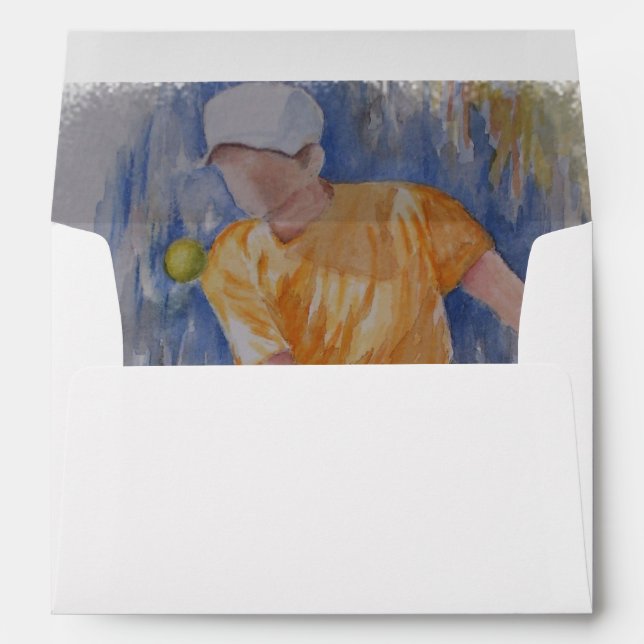 ENVELOPPE JOUEUR DE TENNIS (Dos (Bas))