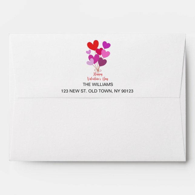 Enveloppe Jour de Coupe rouge (Dos (Haut rabat))