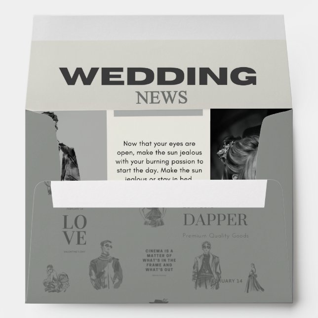 Enveloppe Journal de mariage vintage (Dos (Bas))