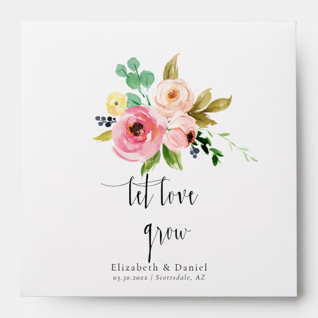 Enveloppe Jovely Blush Boho Wedding Favor Cadeau De Semence  (Devant)