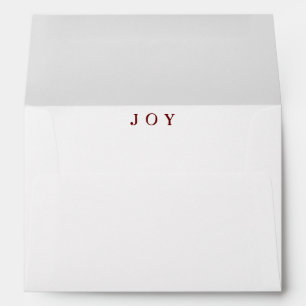 Enveloppe "JOY" Script Red Elegant Business Personnel