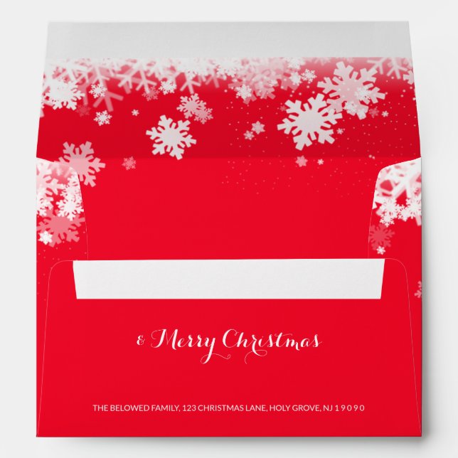 Enveloppe Joyeuse Noël A7 (Dos (Bas))