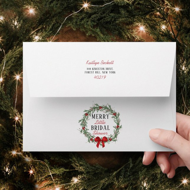 Enveloppe Joyeuse petite Fête des mariées de Noël (Créateur téléchargé)