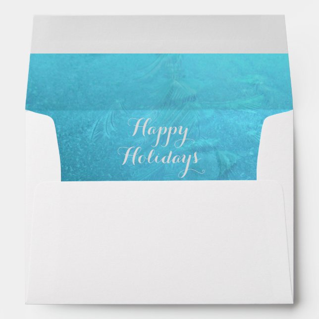 Enveloppe Joyeuses fêtes Frozen Frost Typographie de Noël (Dos (Bas))
