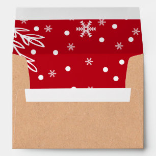 Enveloppe Joyeuses fêtes. Noël papier Kraft