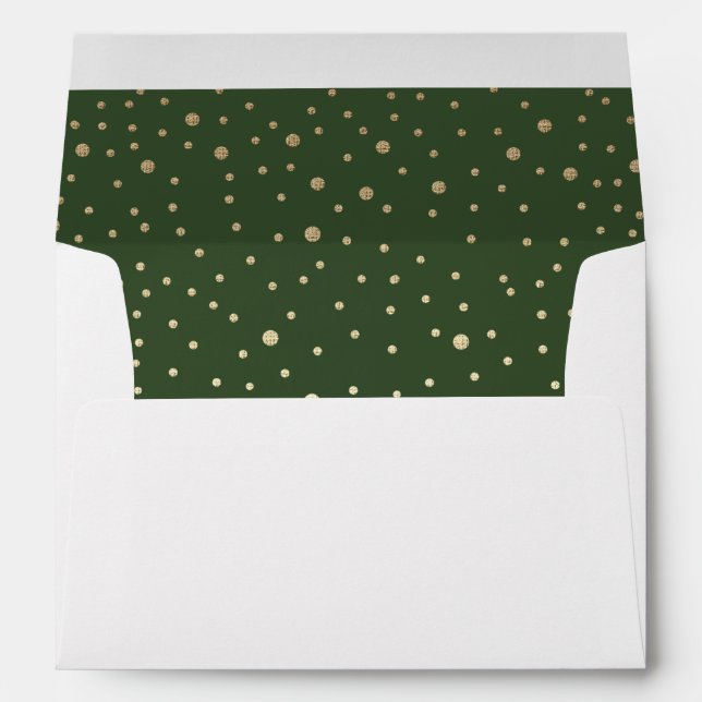 Enveloppe Joyeuses fêtes. Pois Gold Foil (Dos (Bas))