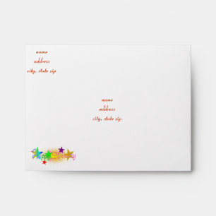Enveloppe Joyeux anniversaire et étoiles -