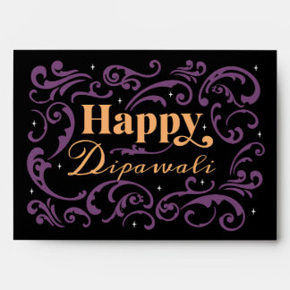 Enveloppe Joyeux Dipawali noir et violet