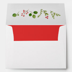 Enveloppe Joyeux message avec Red liner adresse de retour