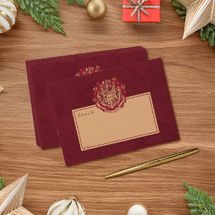 Enveloppe Joyeux Noël Couronne de Noël au blason de Poudla