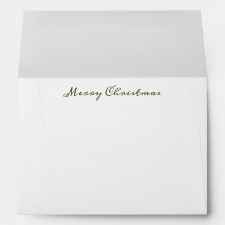 Enveloppe « Joyeux Noël » écriture vert élégant traditionnel