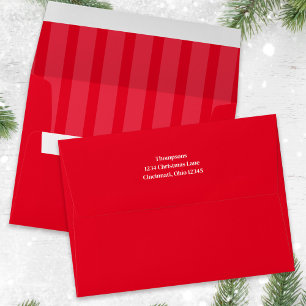 Enveloppe Joyeux Noël Rouge rayé blanc