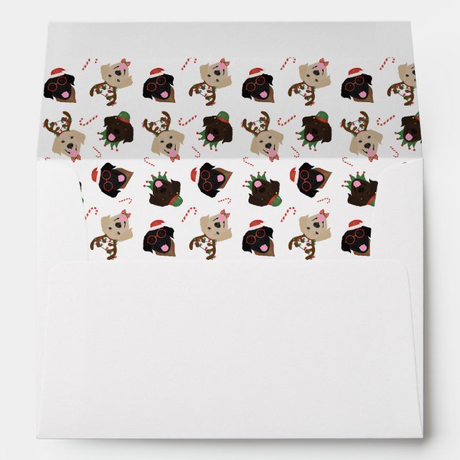 Enveloppe Joyeux Pawlidays Labrador Retriever Dogs (Dos (Bas))
