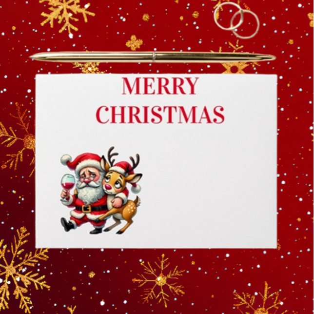 Enveloppe Joyeux voeux de Noël Père Noël (Spread joy this holiday season with Brett Designs' Merry Christmas Greetings Santa Envelope. )