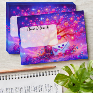 Enveloppe Kawaii Joyeuse pour Courrier Escargot !