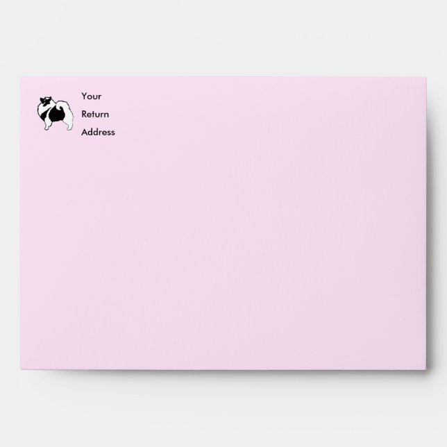 Enveloppe Keeshond Graphics - Cute Original Chig Art (Devant)