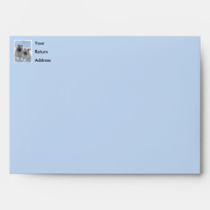 Enveloppe Keeshond Paire de Kees Peinture Art animal origina