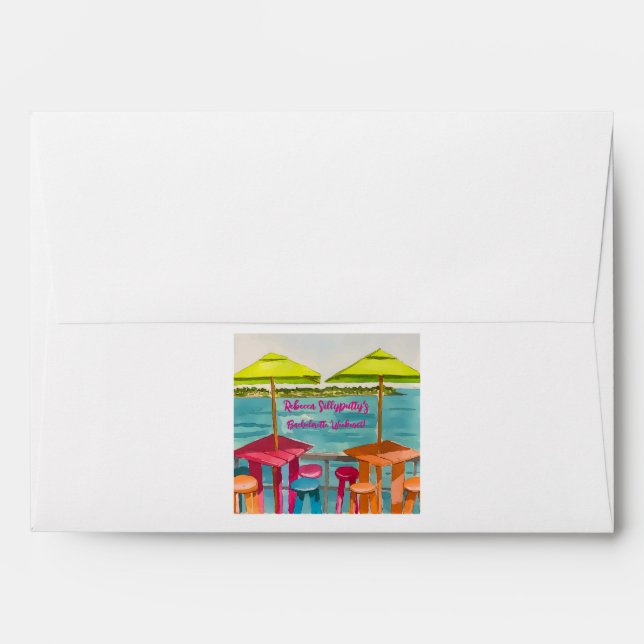 Enveloppe Key West Vibes Bachelorette Weekend (Dos (Haut rabat))