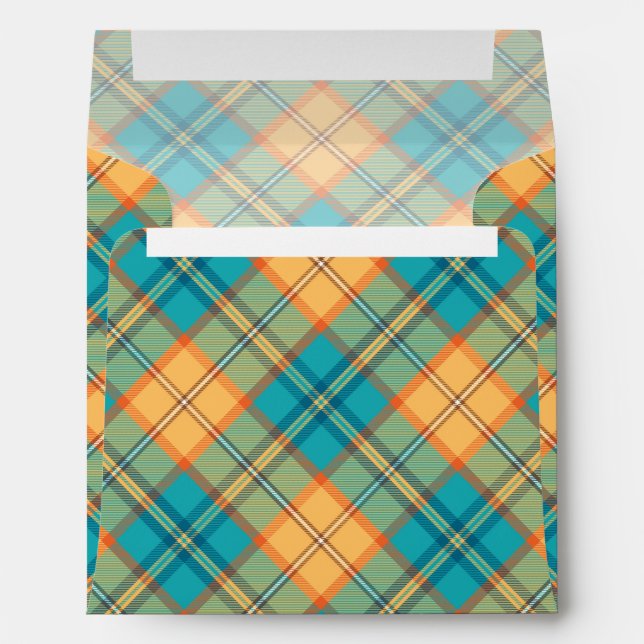 Enveloppe Kingfisher Tartan (Dos (Bas))