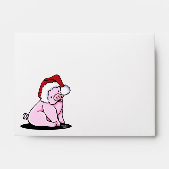 Enveloppe KiniArt Pig Christmas Envelope (Devant)