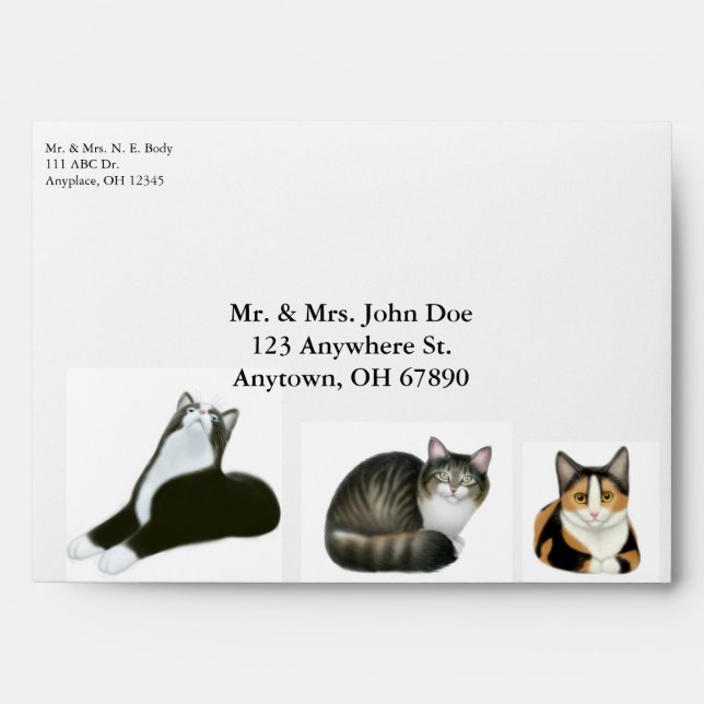Enveloppe Kitty City Cats (Devant)