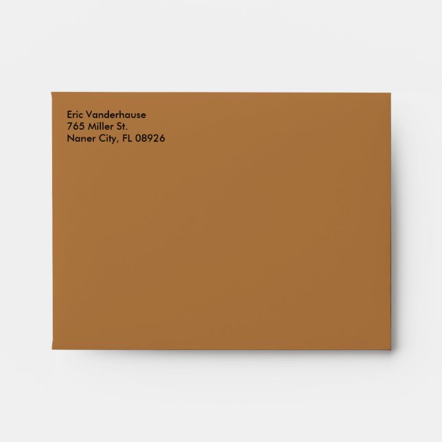 Enveloppe Kraft A2 Brown Recyclée pour cartes post (Devant)