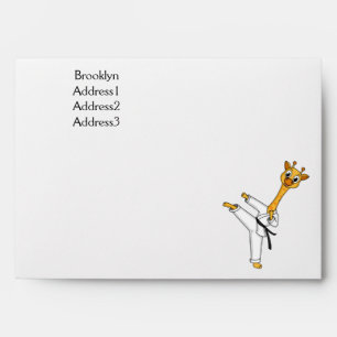 Enveloppe Kung Fu giraffe