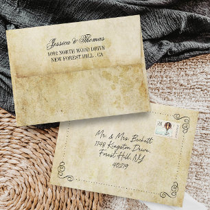 Enveloppe La collection de mariage vintage fleurie et ornée