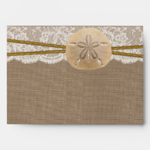 Enveloppe La collection de mariages de plage de sable rustiq